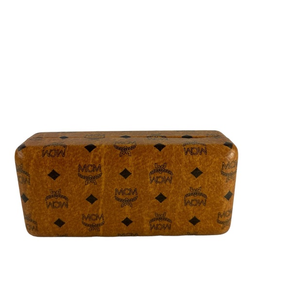 Genuine MCM Hardshell eyeglasses case designer logo cognac - Picture 6 of 6